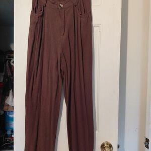 SHEIN Chocolate Brown Women's Trousers